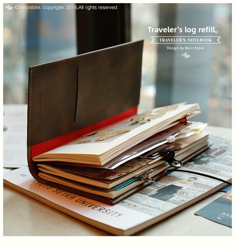 Vintage Leather Journal Notebook - Fromthenon Páginas de Reposição para Diário