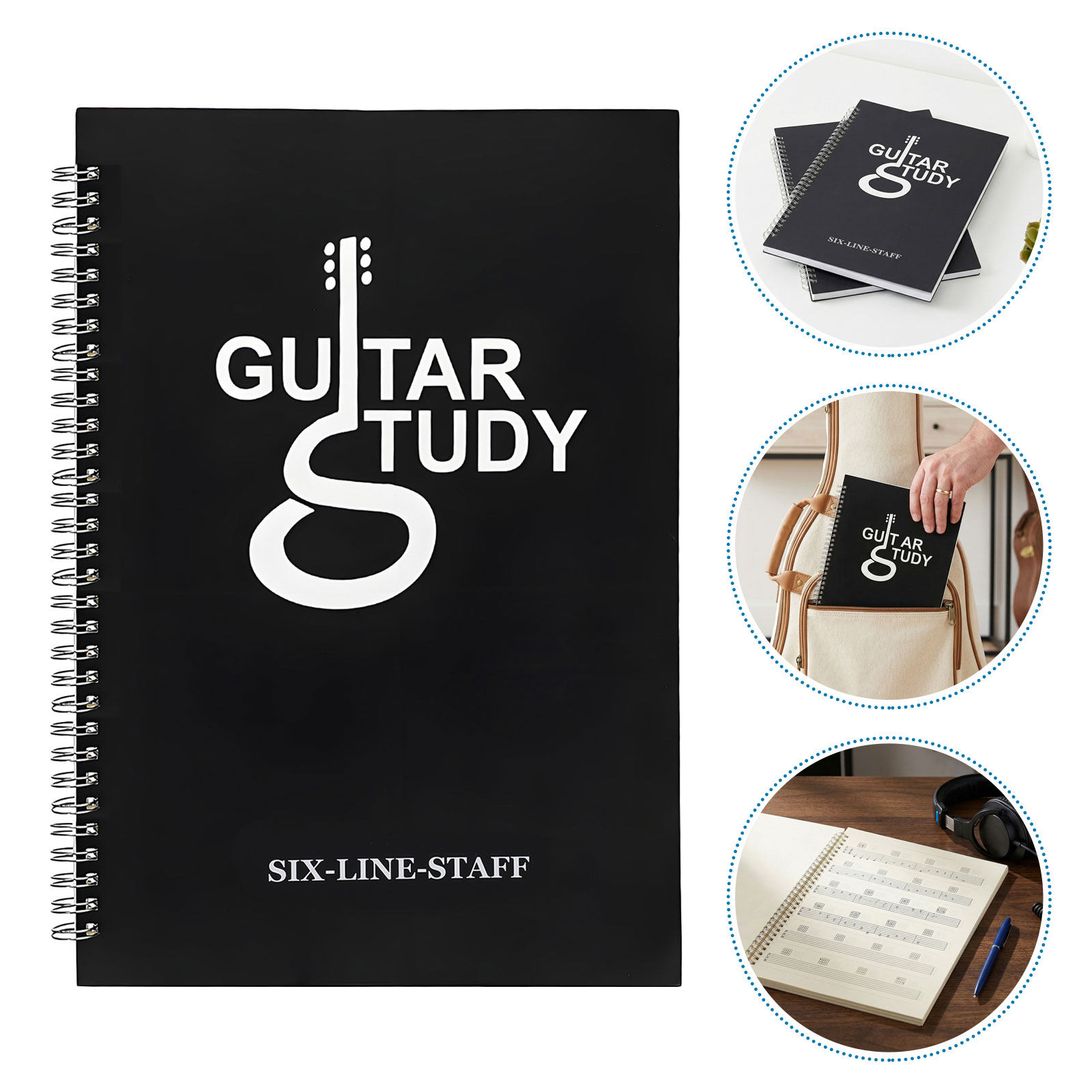 Blank Sheet Music Notebook - 2 unidades de caderno de tablaturas