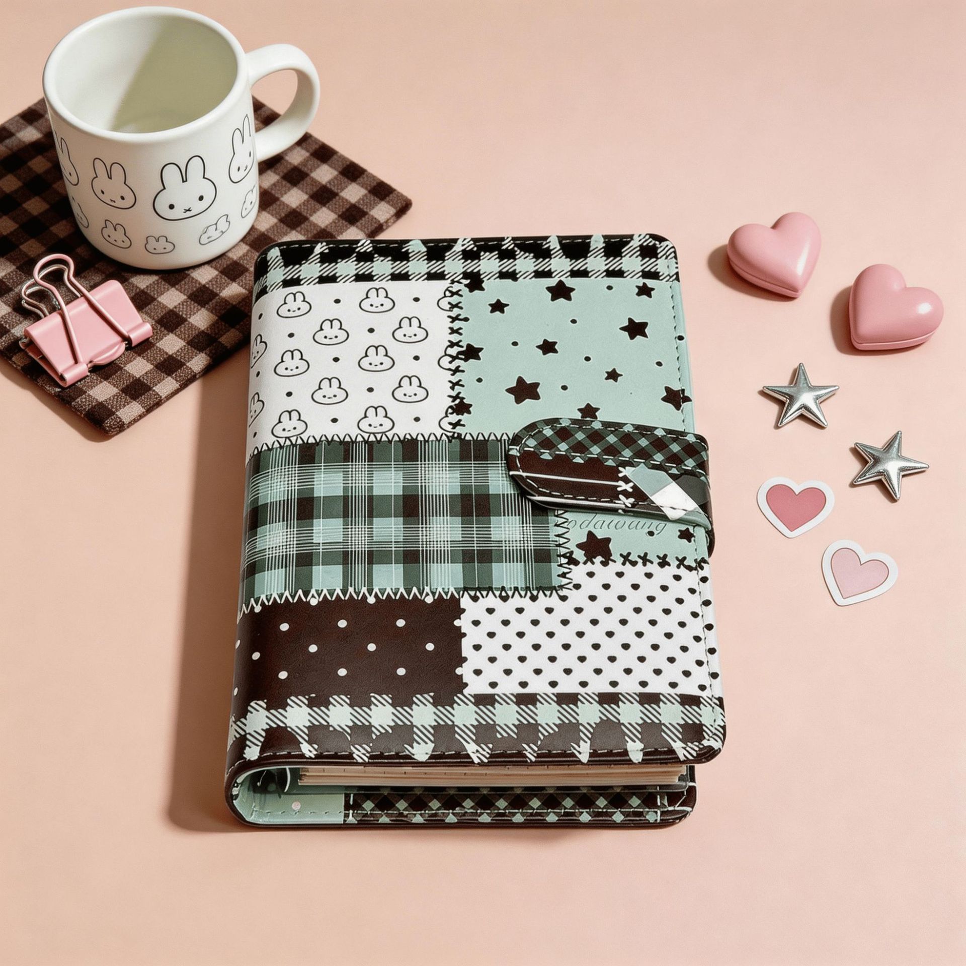 Blank Sheet Music Notebook - Caderno A6 Verde com Páginas Quadriculadas,