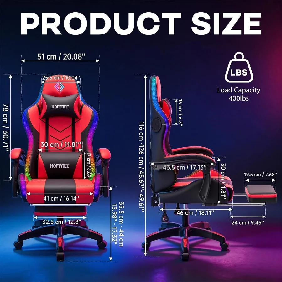 Cadeira de jogos RGB com altif - Music avaliação e preço