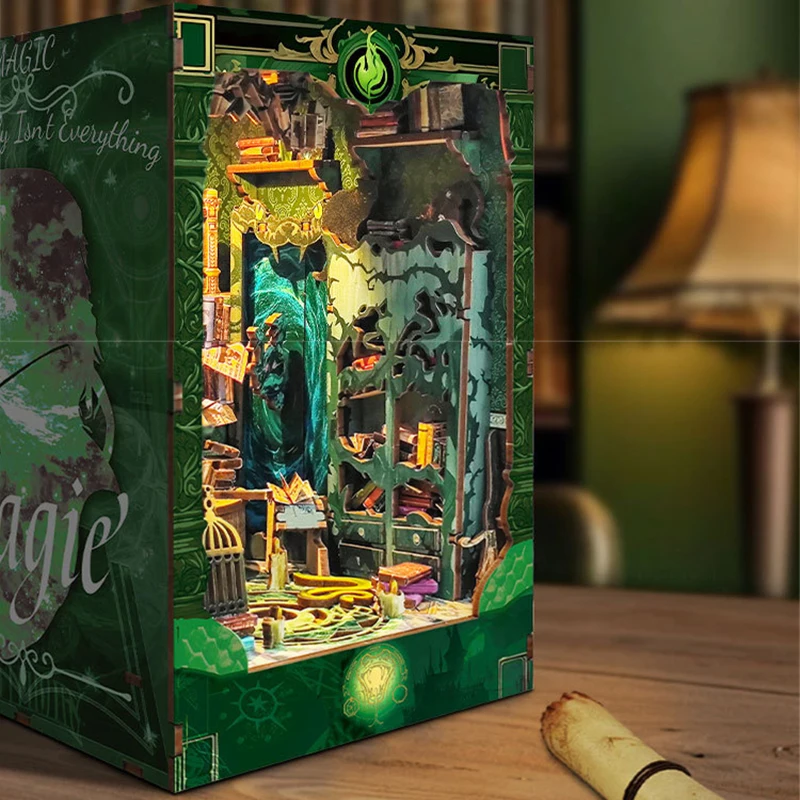 Miniaturas de Modelos DIY: Cas - Diy Wooden Book Nook Kit Shelf Insert avaliação e preço