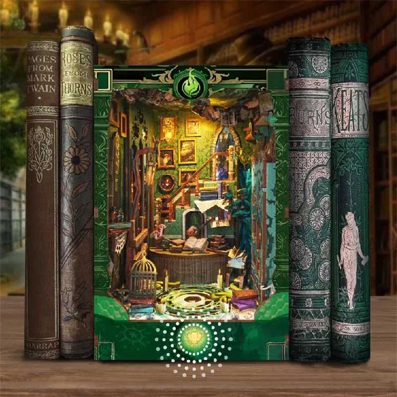 Miniaturas de Modelos DIY: Cas - Diy Wooden Book Nook Kit Shelf Insert avaliação e preço