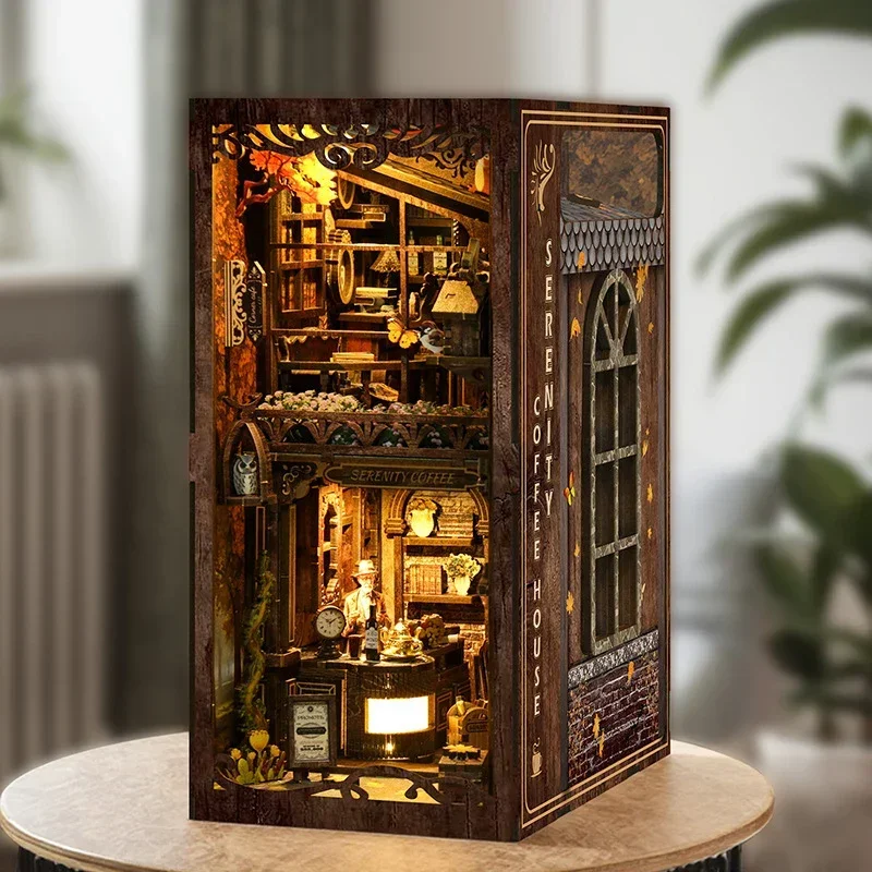 Estante de Livros Serenity Cof - Diy Wooden Book Nook Kit Shelf Insert avaliação e preço